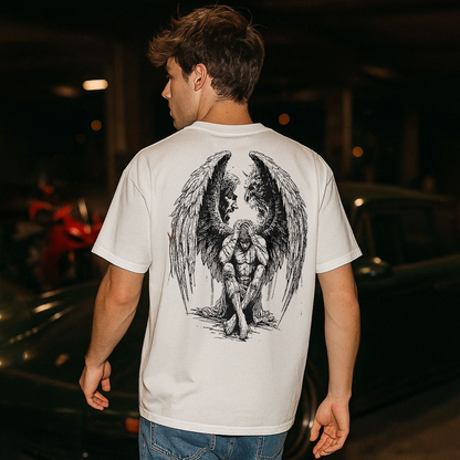 The Struggle Between Divinity And Despair Printed Men's T-shirt