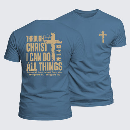 Luxe Mercerized Cotton Tee - Through Christ I Can Do All Things