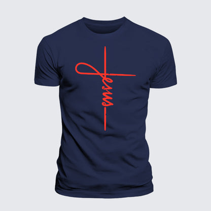 Luxe Mercerized Cotton Tee - Jesus Cross