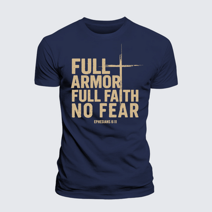 Luxe Mercerized Cotton Tee - Full Armor Full Faith No Fear