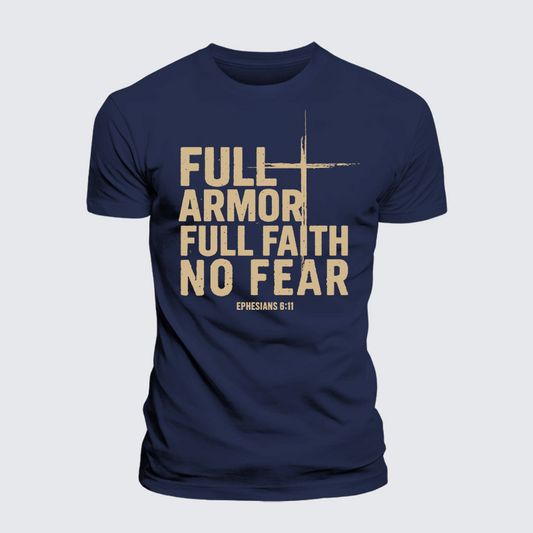 Luxe Mercerized Cotton Tee - Full Armor Full Faith No Fear