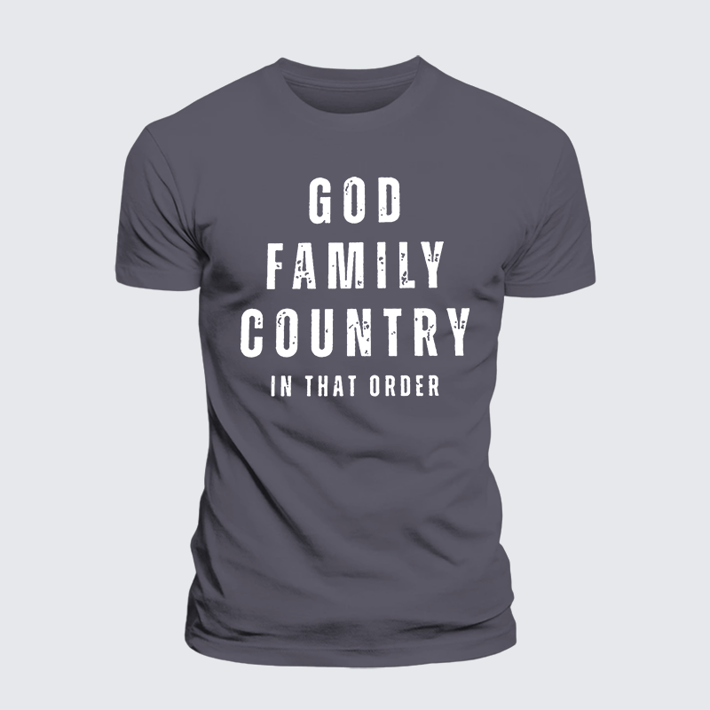 Luxe Mercerized Cotton Tee - God Family Country In That Order