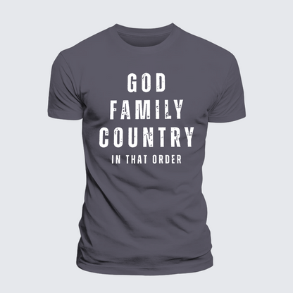 Luxe Mercerized Cotton Tee - God Family Country In That Order