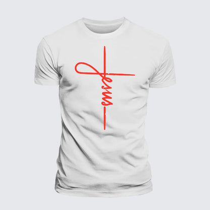 Luxe Mercerized Cotton Tee - Jesus Cross