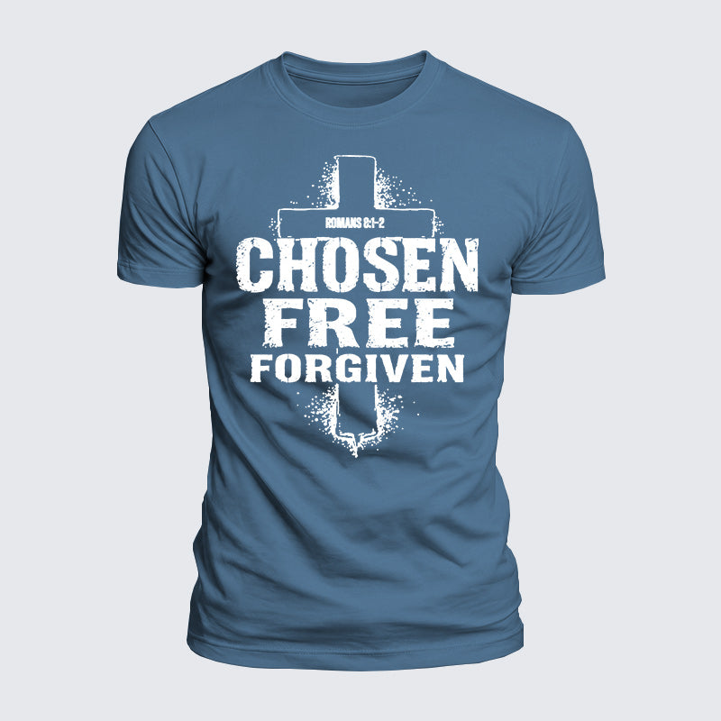 Luxe Mercerized Cotton Tee - Chosen Free Forgiven Romans 8:1-2