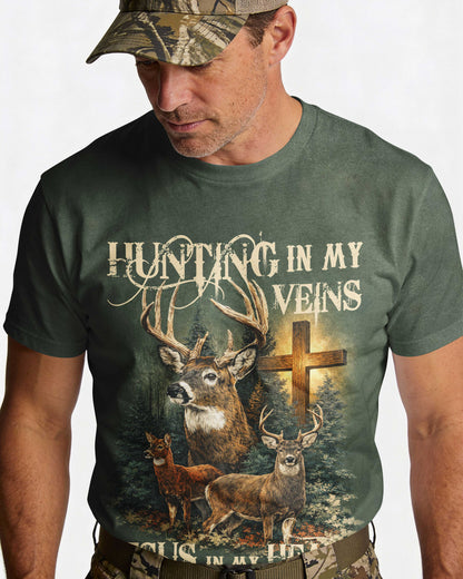 Hunting In My Veins Jesus In My Heart T-Shirt