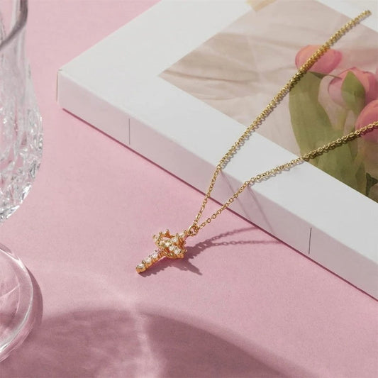 Crowned Cross Necklace