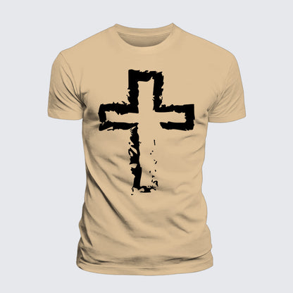 Luxe Mercerized Cotton Tee - Cross Religious