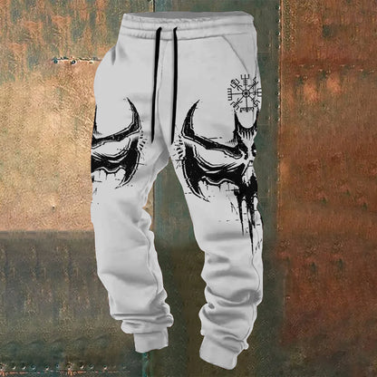 Viking Skull Batman Print Sports Pants
