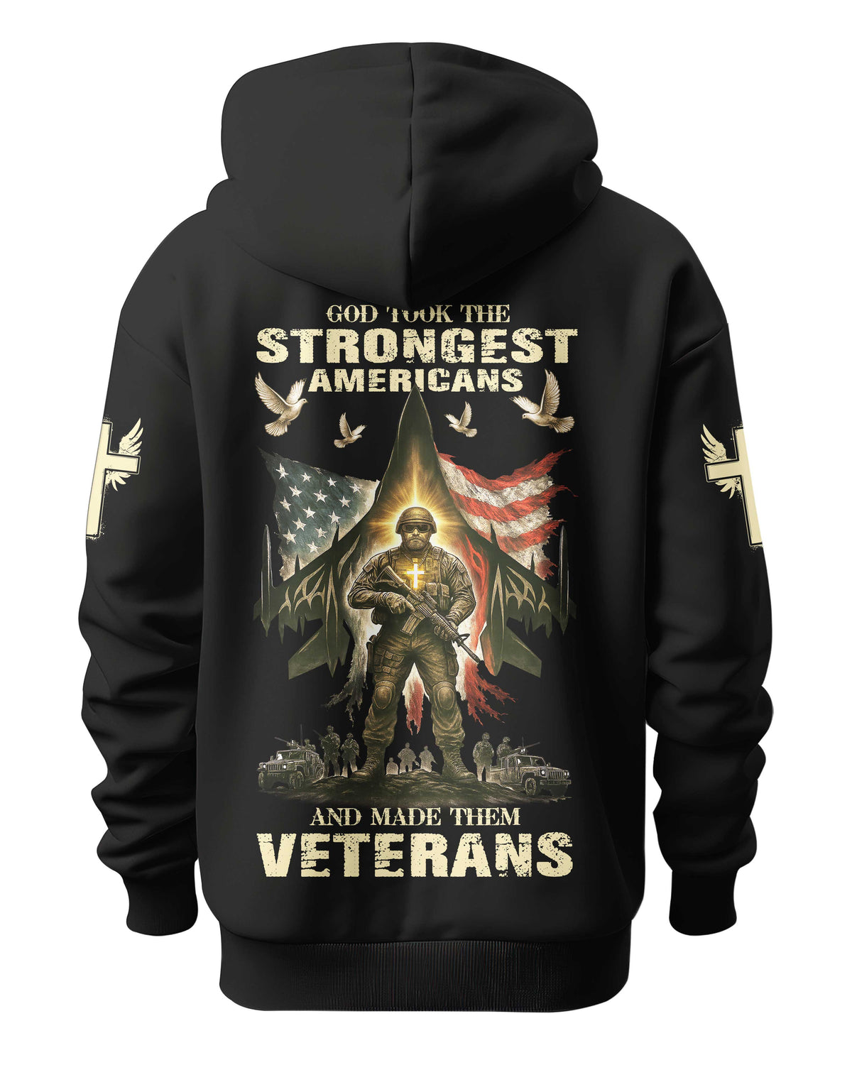 God Took The Strongest Americans All Over Print Hoodie