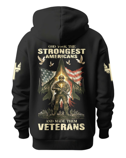 God Took The Strongest Americans All Over Print Hoodie