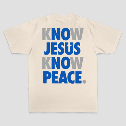 Know Jesus Know Peace Printed Men's T-shirt