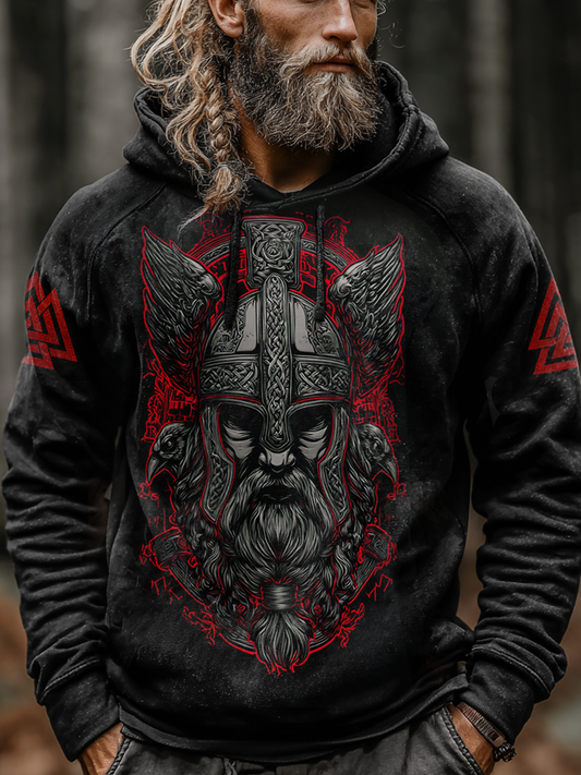 Viking Style Inspired Warrior Digital 3D Printed Unisex Casual Hoodie