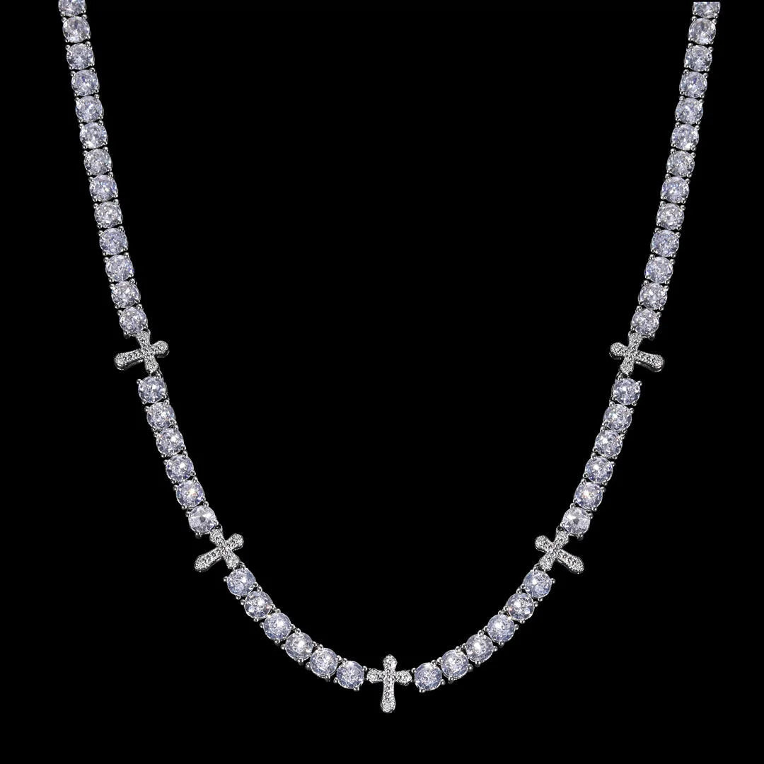 5mm Iced Cross Tennis Chain