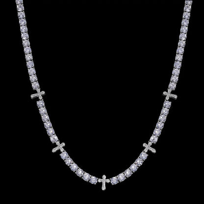 5mm Iced Cross Tennis Chain