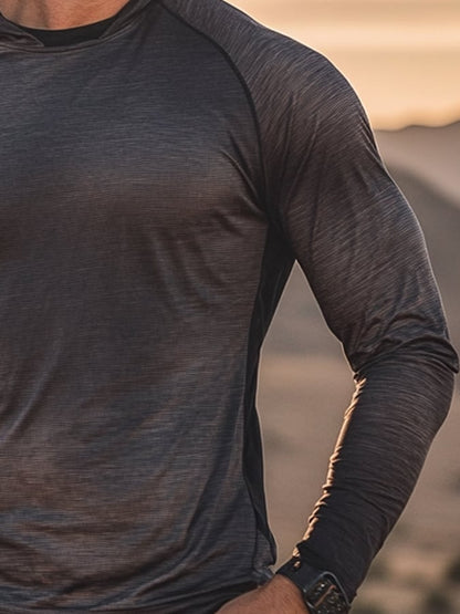 Men's Outdoor Sun Protection Cool Hooded Sun Protection Long Sleeve Top
