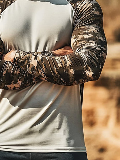 Men's Outdoor Sun Protection Cool Hooded Sun Protection Long Sleeve Top