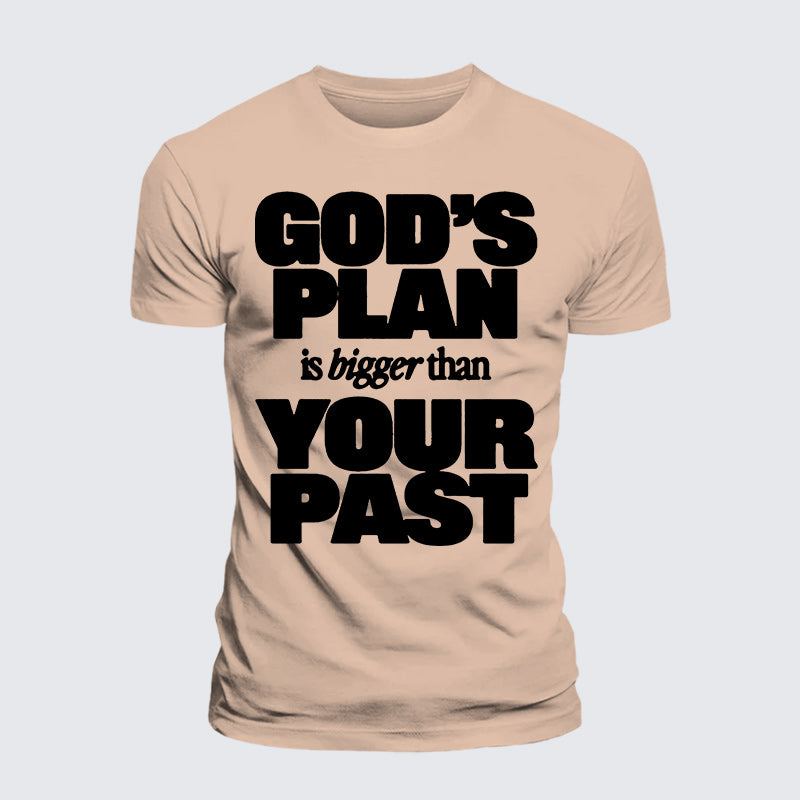 Luxe Mercerized Cotton Tee - God'a Plan Is Bigger Than Your Past