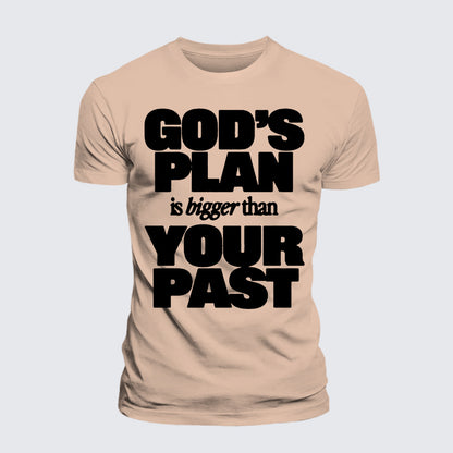 Luxe Mercerized Cotton Tee - God'a Plan Is Bigger Than Your Past