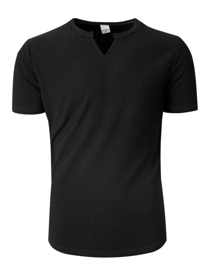 Men's Textured V-Neck T-Shirt