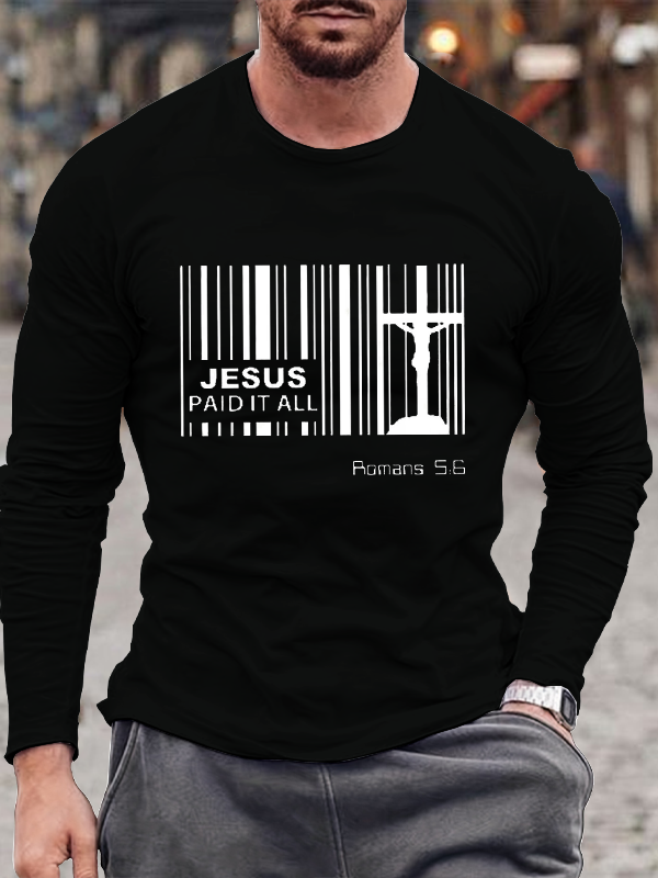 Jesus Paid It All Christian Long Sleeve T-Shirt