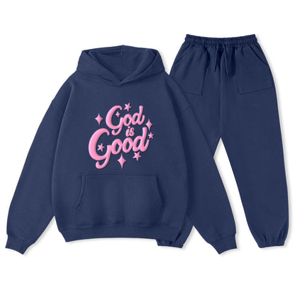 Personalized God Is Good Christian Premium Fleece Hoodie Set
