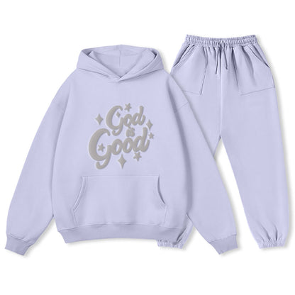 Personalized God Is Good Christian Premium Fleece Hoodie Set