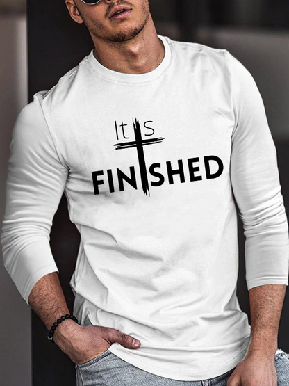 It's Finished Jesus God Christian Cotton Long Sleeve T-Shirt