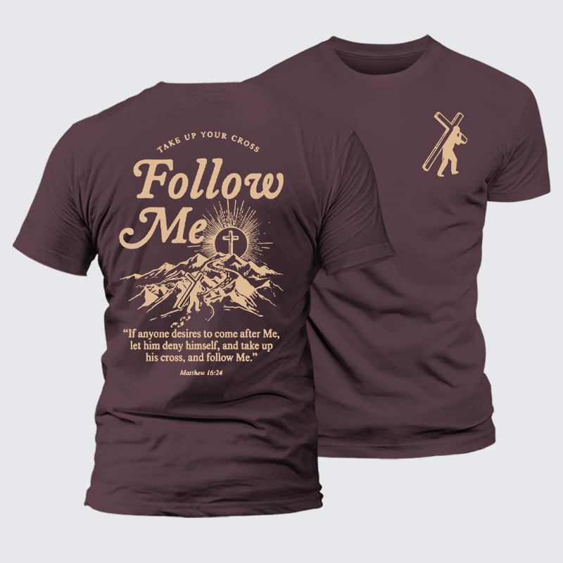 Luxe Mercerized Cotton Tee - Take Up Your Cross And Follow Me