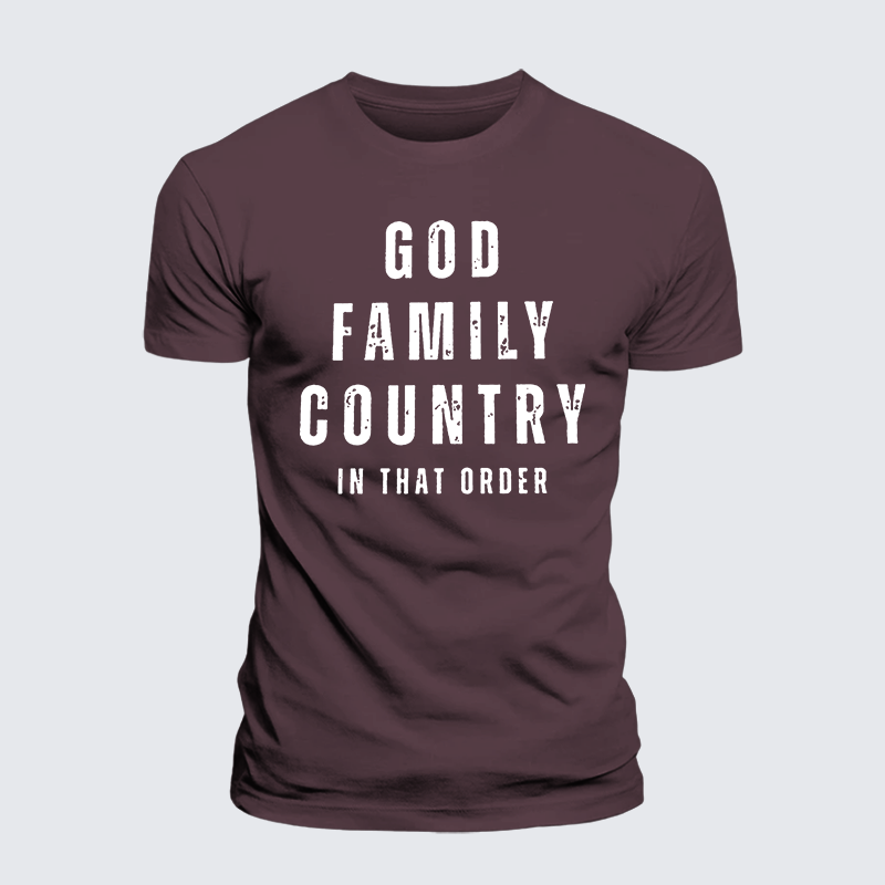 Luxe Mercerized Cotton Tee - God Family Country In That Order