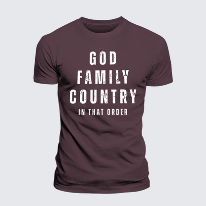 Luxe Mercerized Cotton Tee - God Family Country In That Order