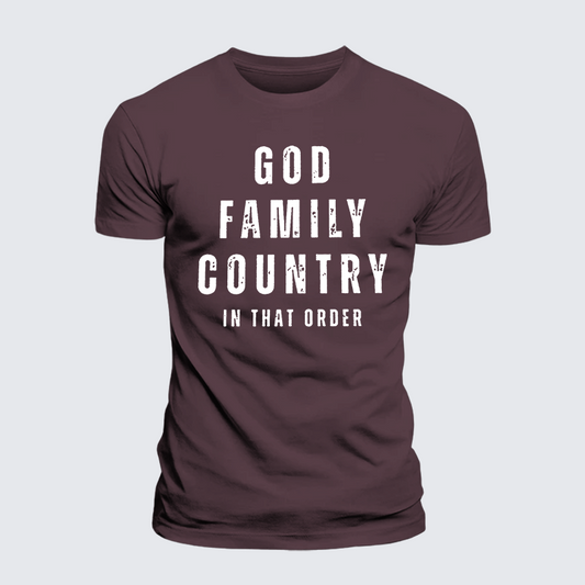 Luxe Mercerized Cotton Tee - God Family Country In That Order