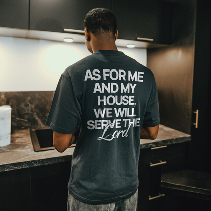 As For Me And My House We Will Serve The Lord Printed Men's T-shirt