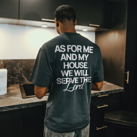 As For Me And My House We Will Serve The Lord Printed Men's T-shirt