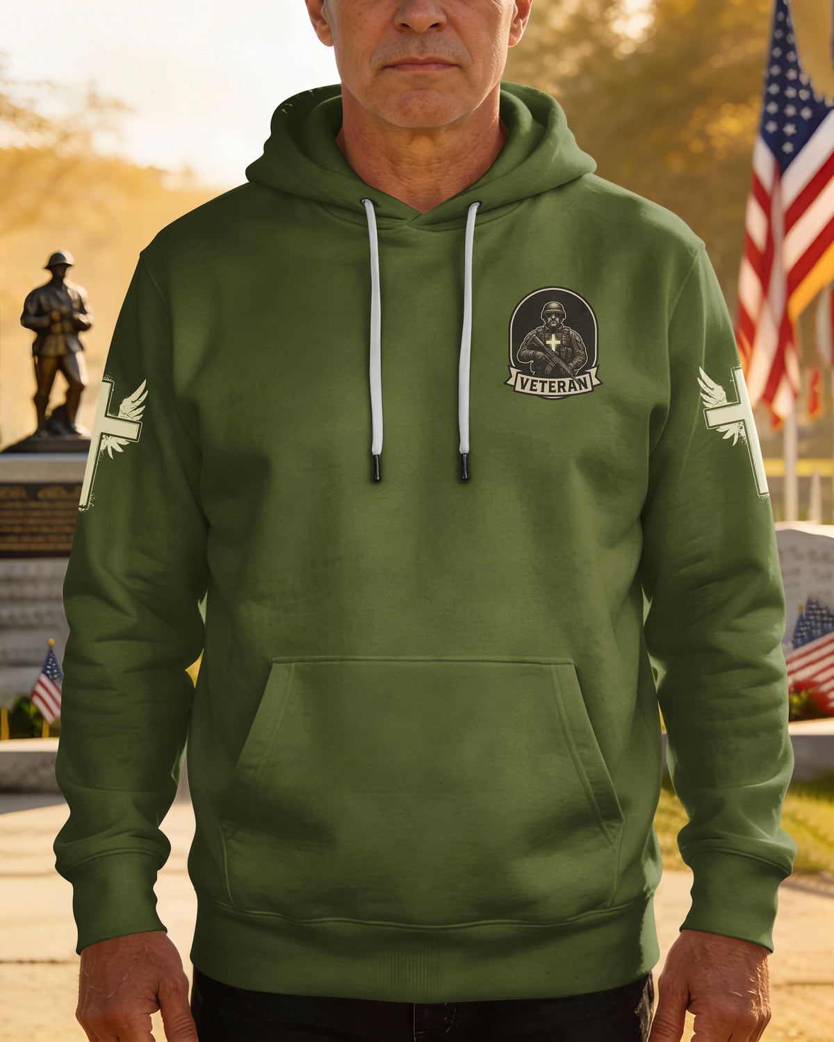 God Took The Strongest Americans All Over Print Hoodie