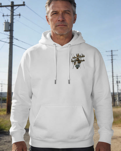 This Lineman Fixes What Storms Break With The Strength God Gives Hoodie