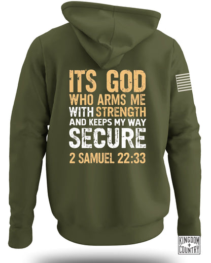 It's God Who Arms Me Hoodie