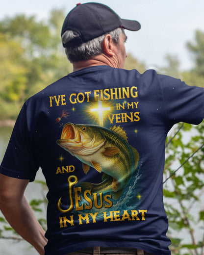 I've Got Fishing In My Veins And Jesus In My Heart All Over Print T-Shirt