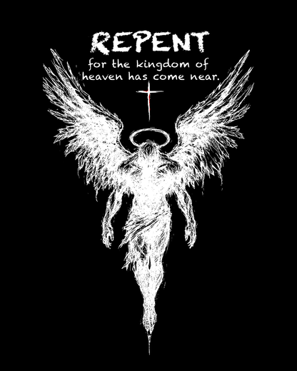 Repent Faith Angel Wings Graphic Tee