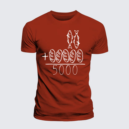Luxe Mercerized Cotton Tee - 2 Fishes 5 Breads Jesus Feeds The 5000