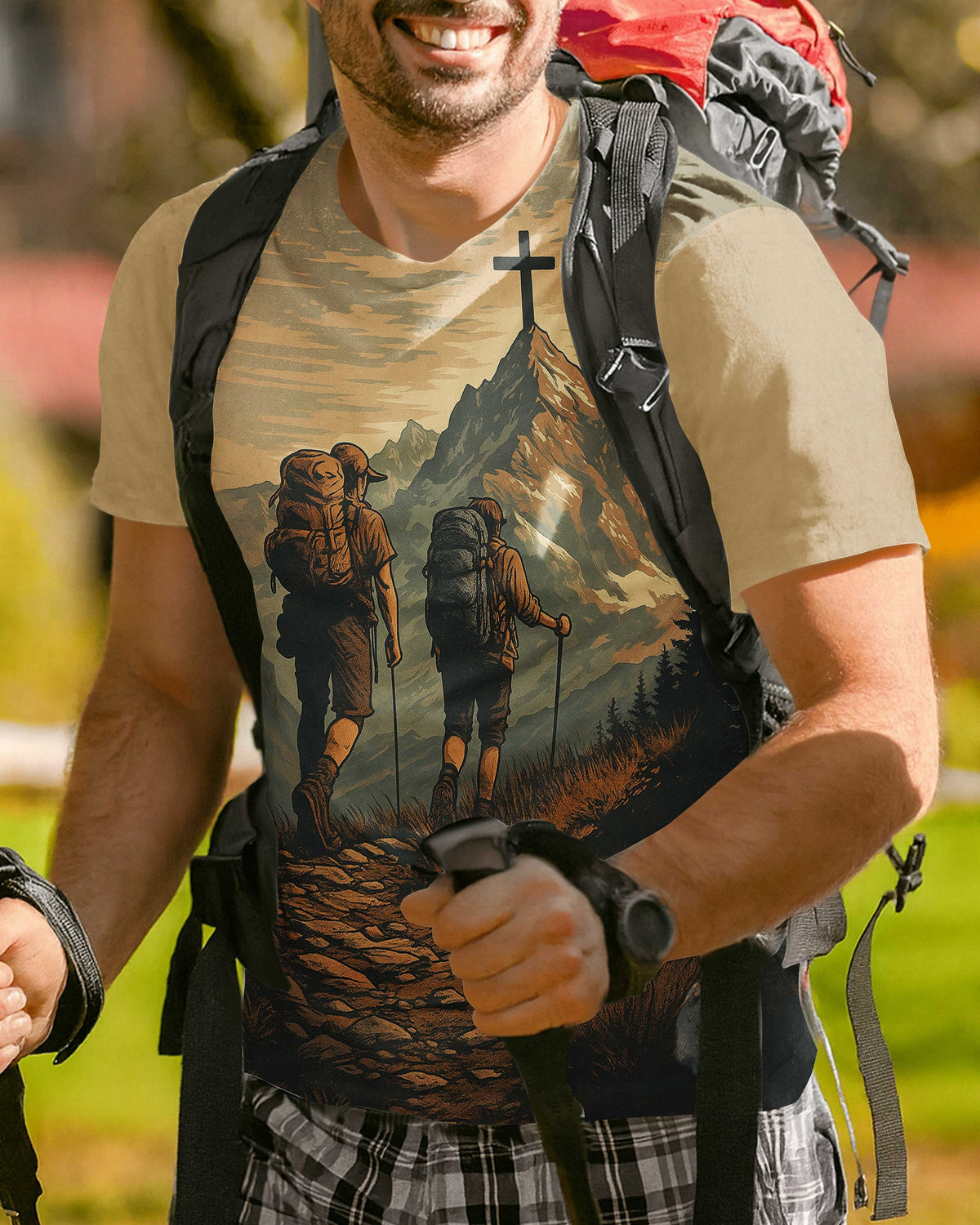 We Don't Hike For The View We Hike For The Cross Above It T-Shirt
