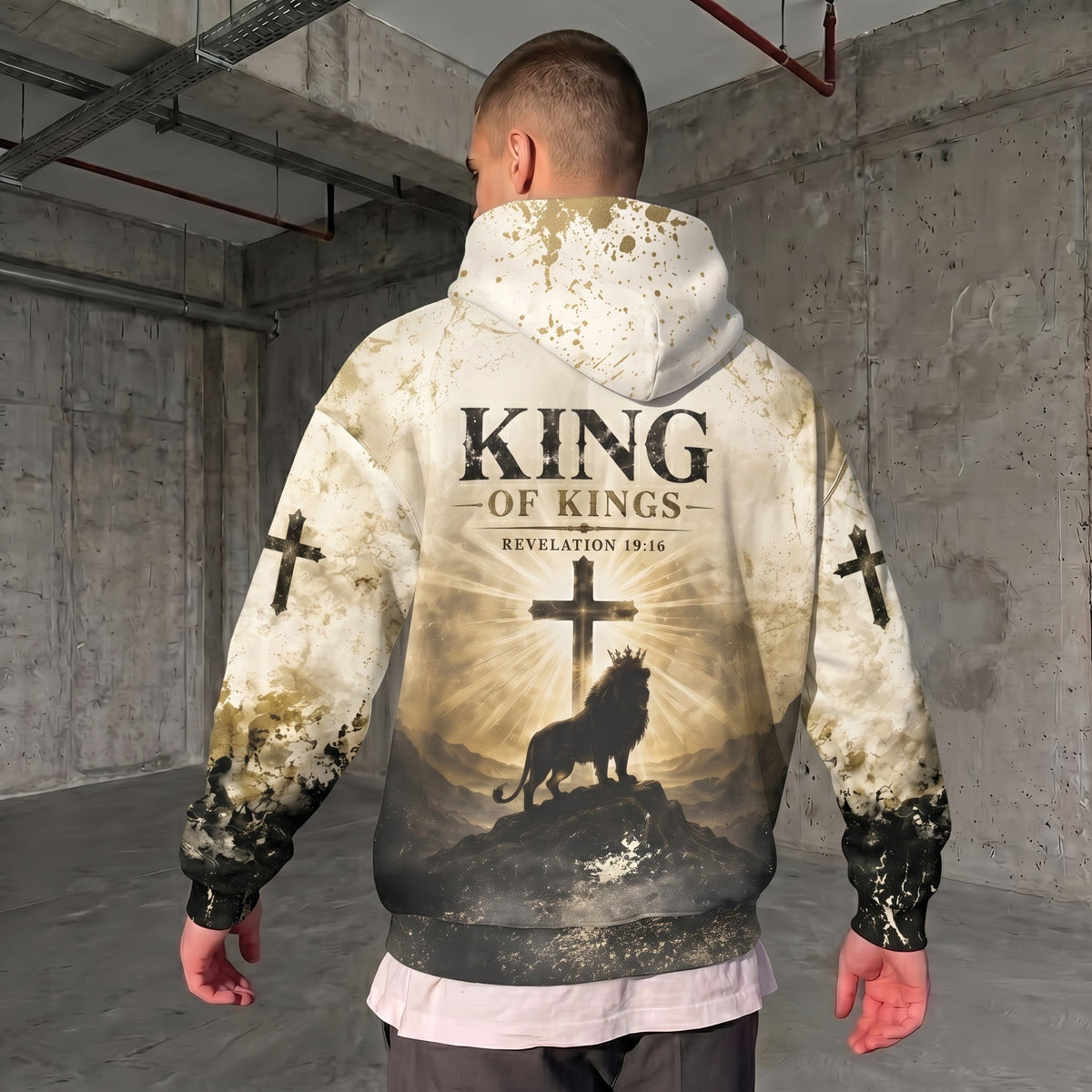 "Jesus Is King" Lion of Judah Unisex Hoodie – Christian Faith Streetwear
