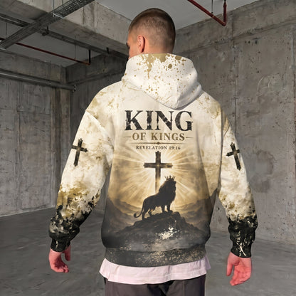 "Jesus Is King" Lion of Judah Unisex Hoodie – Christian Faith Streetwear