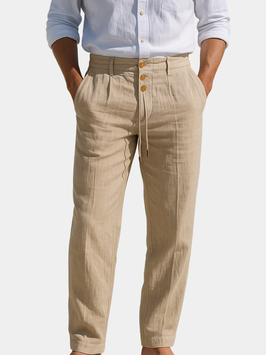 LIGHTWEIGHT LINEN SUMMER PANTS