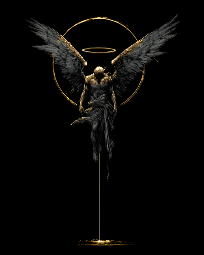Fallen Angel Dark Gothic Graphic T-Shirt