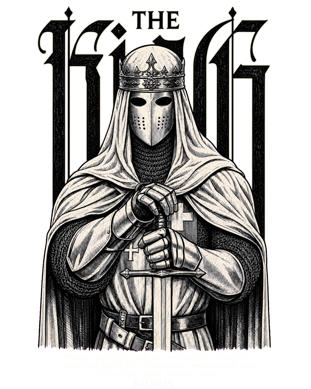 Baldwin IV “The Leper King” Vintage Unisex T-Shirt | Crusader King of Jerusalem Tee