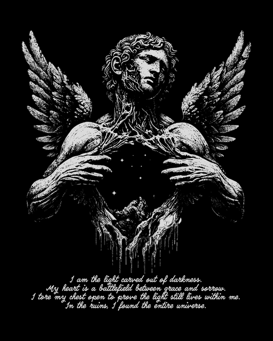 Fallen Angel Statue Dark Academia Graphic Tee