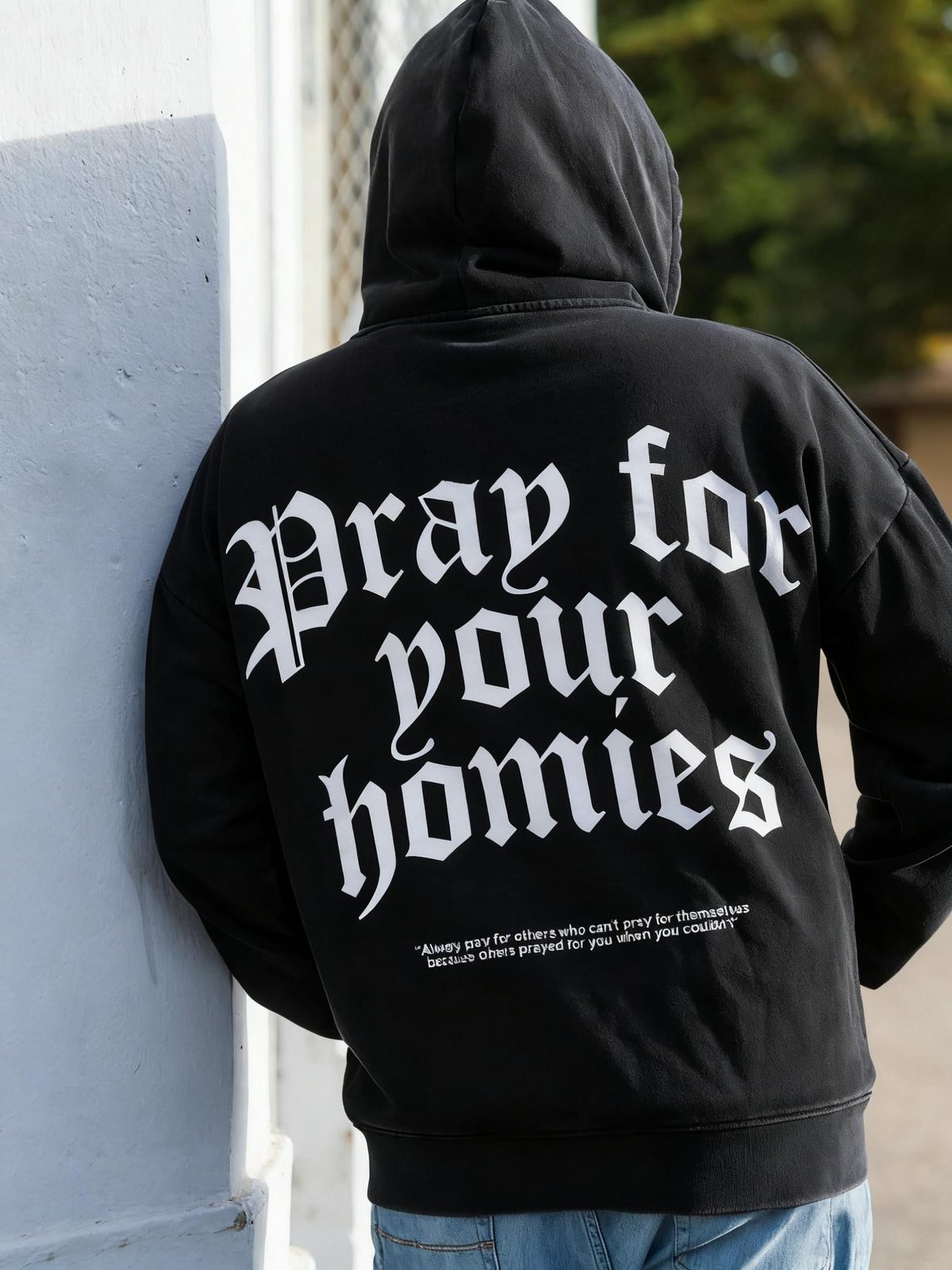Pray For Your Homies Printed Men's Hoodie