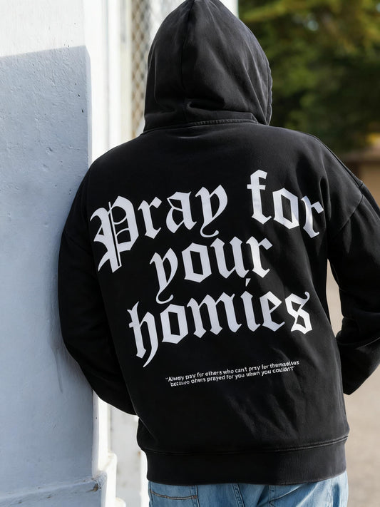 Pray For Your Homies Printed Men's Hoodie