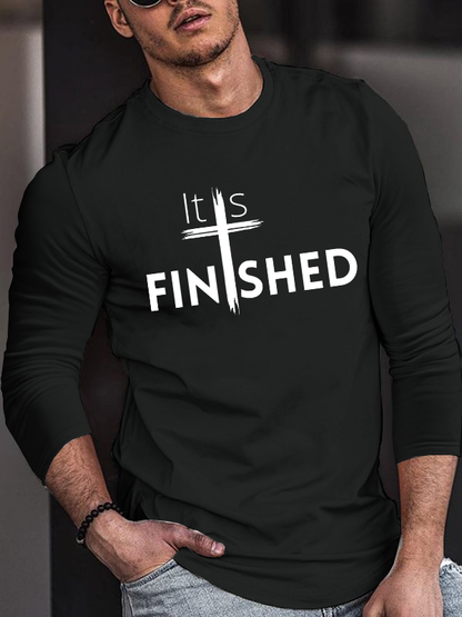 It's Finished Jesus God Christian Cotton Long Sleeve T-Shirt